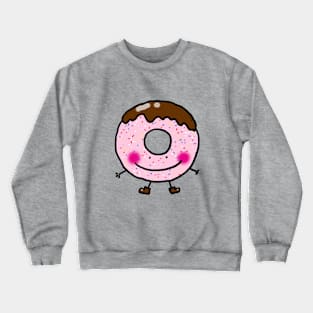 cute donut smile Crewneck Sweatshirt